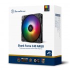 SilverStone Корпусний вентилятор Shark Force SF140B ARGB, 140mm, 2200rpm, 4pin PWM, 4-1 pin ARGB (5V LED), 38.3dBa