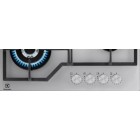Electrolux Варильна поверхня газова на склі, 60см, чавун, сріблястий