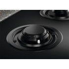 Electrolux Варильна поверхня газова на склі, 80см, чавун, електрон. керування, Hob2Hood, чорний