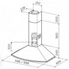Faber Витяжка купольна, 60см, 668м3г, Tender X A60, нерж Faber Витяжка купольна, 60см, 668м3г, Tender X A60, нерж