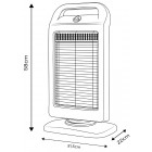 Neo Tools Обігрівач інфрачервоний, 1200Вт, галогенний нагрів. елемент, чорний