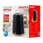 Електрочайник Ardesto EKL-F420BWD, 1.7л, метал, мат, Strix, чорний