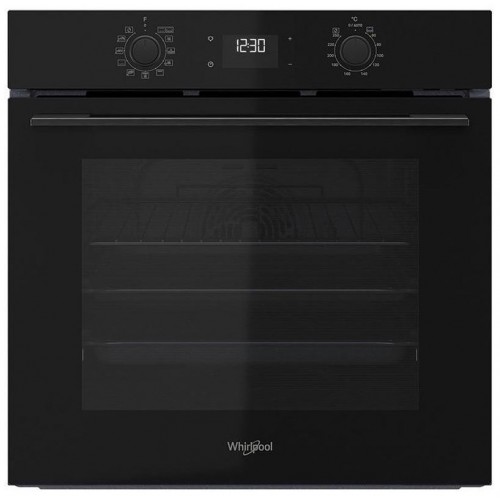 Whirlpool Духова шафа електрична, 71л, A+, дисплей, конвекція, телескопічні напрямні, чорний