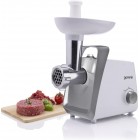 Gorenje М'ясорубка, 1600Вт, 2,2кг/хв, 2 решітки, пластик, білий