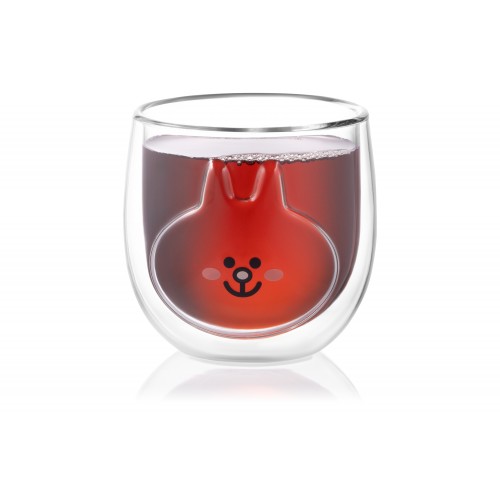 ARDESTO Набір чашок Animals з подвійними стінками, 300 мл, 2 од., боросилікатне скло