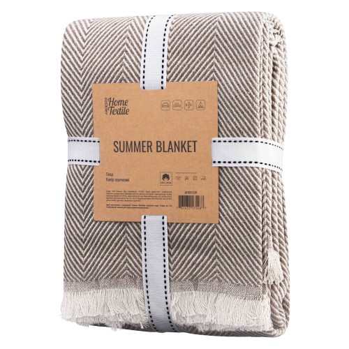 ARDESTO Плед Summer 210x230см, 100% бавовна, коричневий