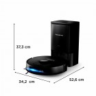 Rowenta Робот-пилосос миючий X-Plorer Serie 135+ Standart, 5000ПаВт, h=9.5см, 0.28л, конт пил -0.29л, вода - вологе прибирання, самоочистка, автон. робота до 120хв, чорний