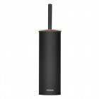 Набір щітка для унітазу з підставкою Ardesto Minimalism 9.5x27.5/38см, метал, поліпропілен, бамбук, чорний