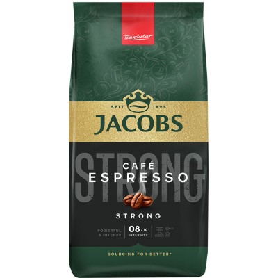 Кава Jacobs зерна, 1000г, Espresso, купаж арабіка/робуста