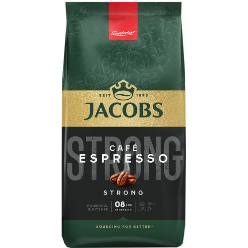 Кава Jacobs зерна, 1000г, Espresso, купаж арабіка/робуста