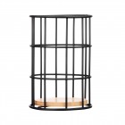 ARDESTO Підставка для столових приборів Midori 11х11х17см, метал, бамбук, чорна