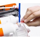 Фільтр зворотного осмосу Ecosoft Absolute з мінералізатором та помпою на станині, мембрана 75gpd DuPont, дренаж 1:1