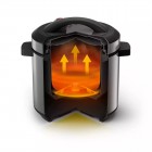 Philips Мультиварка Viva Collection 1300Вт, чаша-6л, електр. керування , 15 авто. программ, нержав.сталь, платик, чорний