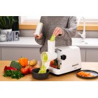 ARDESTO М'ясорубка, 1750Вт, продук.-2 кг/хв, 3 решітки + для ковб., кеббе, 4 терки,насадка для томатів, пластик, біло-сріблястий