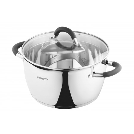 ARDESTO Каструля Gemini, скляна кришка, 5.5 л, нержавіюча ст