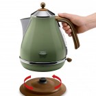 Delonghi Електрочайник Icona Vintage, 1.7л, нержавіюча сталь, оливковий