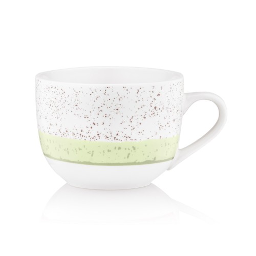 ARDESTO Чашка Siena, 500мл, порцеляна, біло-зелений ARDESTO Чашка Siena, 500мл, порцеляна, біло-зелений