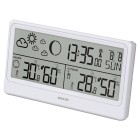 Метеостанція Sencor, внутр/зовн вимірювання, від мережі/АААх3+ААх2, темп-ра, вологість, час, прогноз погоди, білий Метеостанція Sencor, внутр/зовн вимірювання, від мережі/АААх3+ААх2, темп-ра, вологість, час, прогноз погоди, білий