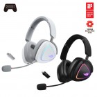 Гарнітура ігрова ASUS ROG Delta II, 3.5мм/BT/WL, RGB, 2м, moonlight white