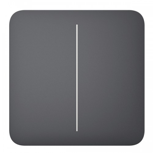 Ajax Кнопка для двоклавішного вимикача SoloButton 2-gang for LightSwitch, Jeweler, бездротовий, graphite Ajax Кнопка для двоклавішного вимикача SoloButton 2-gang for LightSwitch, Jeweler, бездротовий, graphite