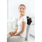 Beurer Масажна подушка для плечей, шиї, спини та ніг, від мережі, 1,41кг, 4 головки шиацу, підігрів, автовимкн., червоно-сірий