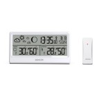 Метеостанція Sencor, внутр/зовн вимірювання, від мережі/АААх3+ААх2, темп-ра, вологість, час, прогноз погоди, білий Метеостанція Sencor, внутр/зовн вимірювання, від мережі/АААх3+ААх2, темп-ра, вологість, час, прогноз погоди, білий