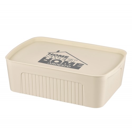 ARDESTO Ящик з кришкою для зберігання 45.5х31х14см, 13л, пластик PP, бежевий ARDESTO Ящик з кришкою для зберігання 45.5х31х14см, 13л, пластик PP, бежевий