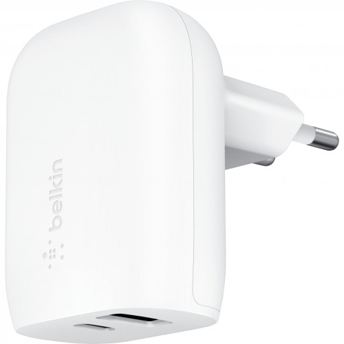 Зарядний пристрій мережевий Belkin 37Вт USB-C PD PPS 25Вт, USB-A 12Вт, білий