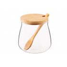 ARDESTO Банка для зберігання Midori Sugar, 500мл, скло, бамбук, прозорий ARDESTO Банка для зберігання Midori Sugar, 500мл, скло, бамбук, прозорий