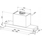 Faber Витяжка Т-подібна, 90см, 1219м.куб/год, Ultra Slim X Kl A90, нерж