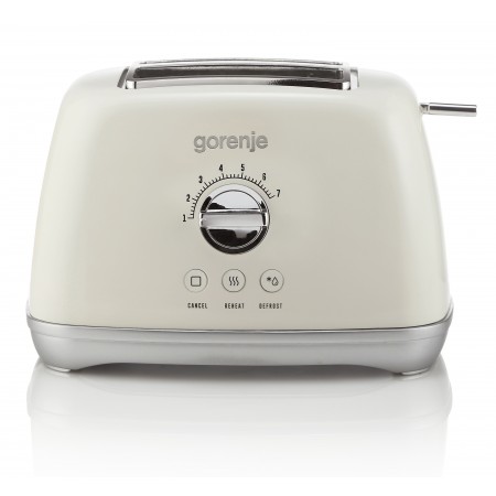 Gorenje Тостер, 900Вт, пластик-метал, бежевий