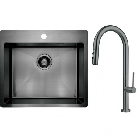 Deante Набір для кухні Olfato стальна мийка ZPO_D10B + зміш.