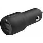 Belkin Автомобільний ЗП Car Charger 24W Dual USB-A, USB-A - MicroUSB, 1m, black