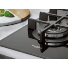 Whirlpool Варильна поверхня газова на склі, 60см, чавун, конфорка з подвійним рядом полум'я, чорний