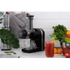 ARDESTO Соковитискач шнековий 200Вт, чаша-0.6л, жмих-0.7л, пластик/метал, чорно-сріблястий