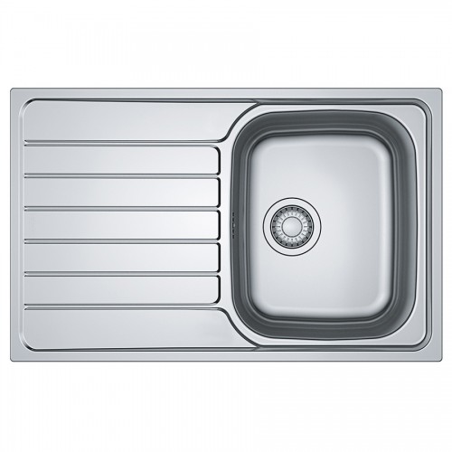 Franke Мийка кухонна Spark, нерж.сталь, прямокутник, з крилом, 790х500х160мм, чаша - 1, накладна, SKL 611-79, нерж декор Franke Мийка кухонна Spark, нерж.сталь, прямокутник, з крилом, 790х500х160мм, чаша - 1, накладна, SKL 611-79, нерж декор