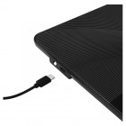 Sencor Ваги кухонні, 10кг, акумулятор 250mAh, USB-C, сенс. керув., скло, чорний