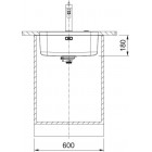 Мийка кухонна Franke Smart, нерж.сталь, прямокутник, без крила, 500х400мм, чаша - 1, монтаж під стільницю, SRX 110-50, нерж поліров.