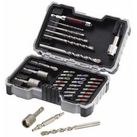 Bosch Набiр свердел та насадок для загвинчування, 35 шт.