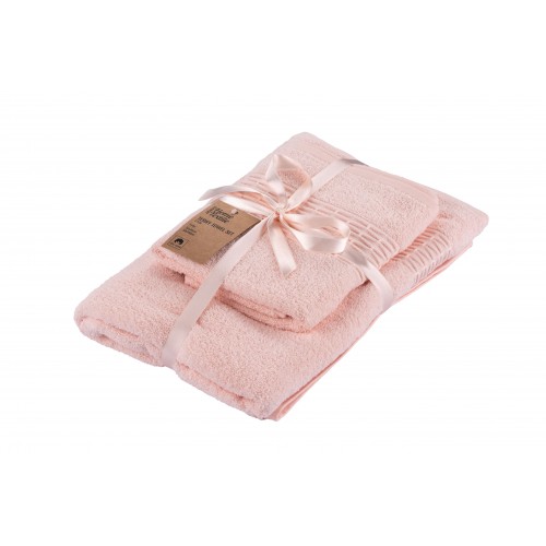 ARDESTO Набір рушників махрових Lotus 2 шт., 50х90см, 70х140см, 100% бавовна, пудра