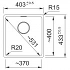 Мийка кухонна Franke Maris, фраграніт, прямокутник, без крила, 403х433х200мм, чаша - 1, монтаж під стільницю, MRG 110-37, сірий сланець Мийка кухонна Franke Maris, фраграніт, прямокутник, без крила, 403х433х200мм, чаша - 1, монтаж під стільницю, MRG 110-37, сірий сланець