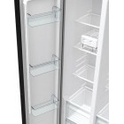 Gorenje Холодильник SBS, 179х67х92см, 2 двері, 353(191)л, А++, NF+, Інв., Зона св-ті, диспенсер, генератор льоду, Зовн. Диспл, чорний