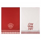 ARDESTO Набір рушничків для кухні Happy Holidays 45х65см, 2шт, 90% поліестер, 10% бавовна, червоний, білий ARDESTO Набір рушничків для кухні Happy Holidays 45х65см, 2шт, 90% поліестер, 10% бавовна, червоний, білий