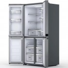 Whirlpool Холодильник багатодверний, 187.4x90.9х69.8, холод.відд.-384л, мороз.відд.-207л, 4дв., А++, NF, інв., дисплей, нерж