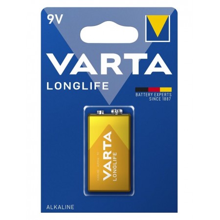 VARTA Батарейка LONGLIFE лужна 6LR61(6LF22, MN1604, MX1604 ,