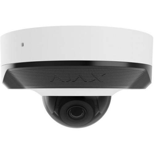 Ajax IP-Камера дротова DomeCam Mini, 5мп, 4мм, Poe, True WDR, IP 65, ІЧ 30м, аудіо, кут огляду 75°до 85°, міні купольна, біла