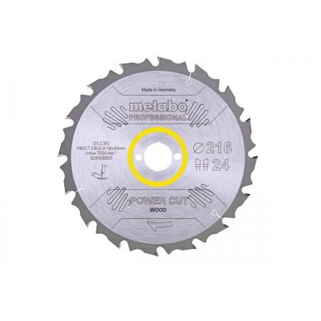 Metabo Диск пильний POWER CUT WOOD - PROFESSIONAL, 216х2.4х3
