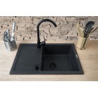 Deante Набір для кухні Corio, гранітна мийка ZQN_N113 + зміш. BMO_062M + дозатор ZZZ_000D, графіт