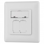 2E Настінна розетка CАТ 5e FTP, 2xRJ45, 8P8C, для прихованої проводки