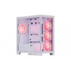 2E Gaming Корпус Fantom GK701W без БЖ 2xUSB3.0, 1xUSBType-C, 4x120мм ARGB, VGA 400мм, LCS ready, контролер з пультом, TG Side/Front Panel, mATX, білий